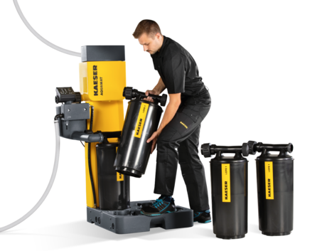 Das Ventil in der Kartusche verhindert das Auslaufen von Flüssigkeiten.