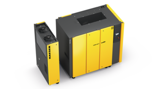 Schraubenkompressor CSDX mit Anbautrockner.