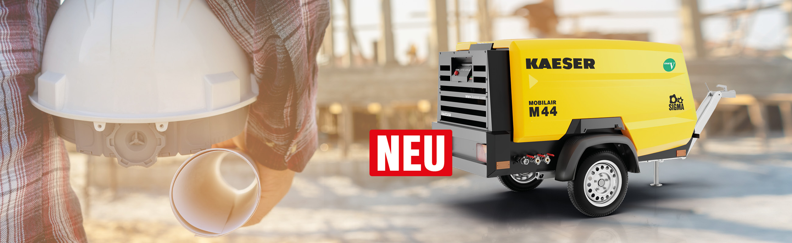 Kaeser-M13 Schraubenkompressor mit Benzinmotor Kaeser-M13 Schraubenkompressor mit Benzinmotor