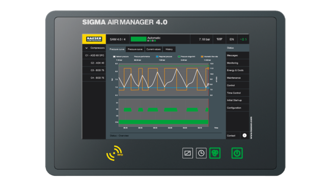 Übergeordnete Steuerung SIGMA AIR MANAGER 4.0 von KAESER KOMPRESSOREN.