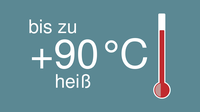 Warmwasser bis zu +90 °C aus Wärmerückgewinnung