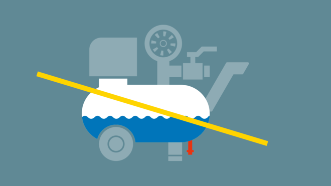 Das anfallende Kondensat wird beim i.Comp 3 mit Hilfe einer neuen Technologie verdampft.